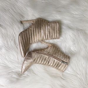 Rose gold booties
